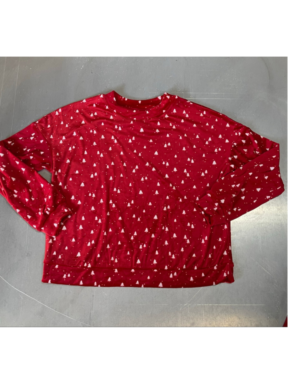 Auden Christmas Pajama Set Red Holiday Tree Print Lounge Wear Size Med - Picture 2 of 12